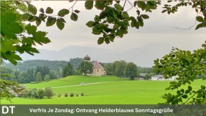 Verfris je zondag ontvang helderblauwe sonntagsgrüße