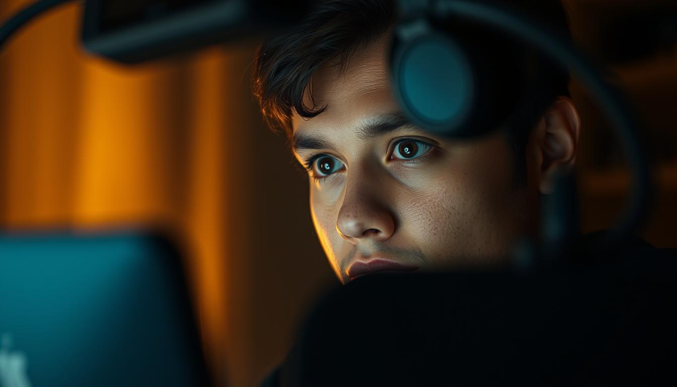 digitale Darstellung vor Webcam