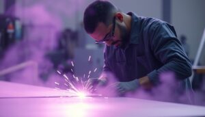 Aluminium schneiden Präzisionsarbeit