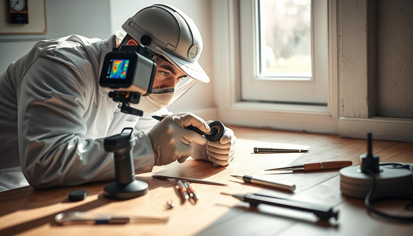 Schädlingsbekämpfung Kammerjäger bei der Arbeit