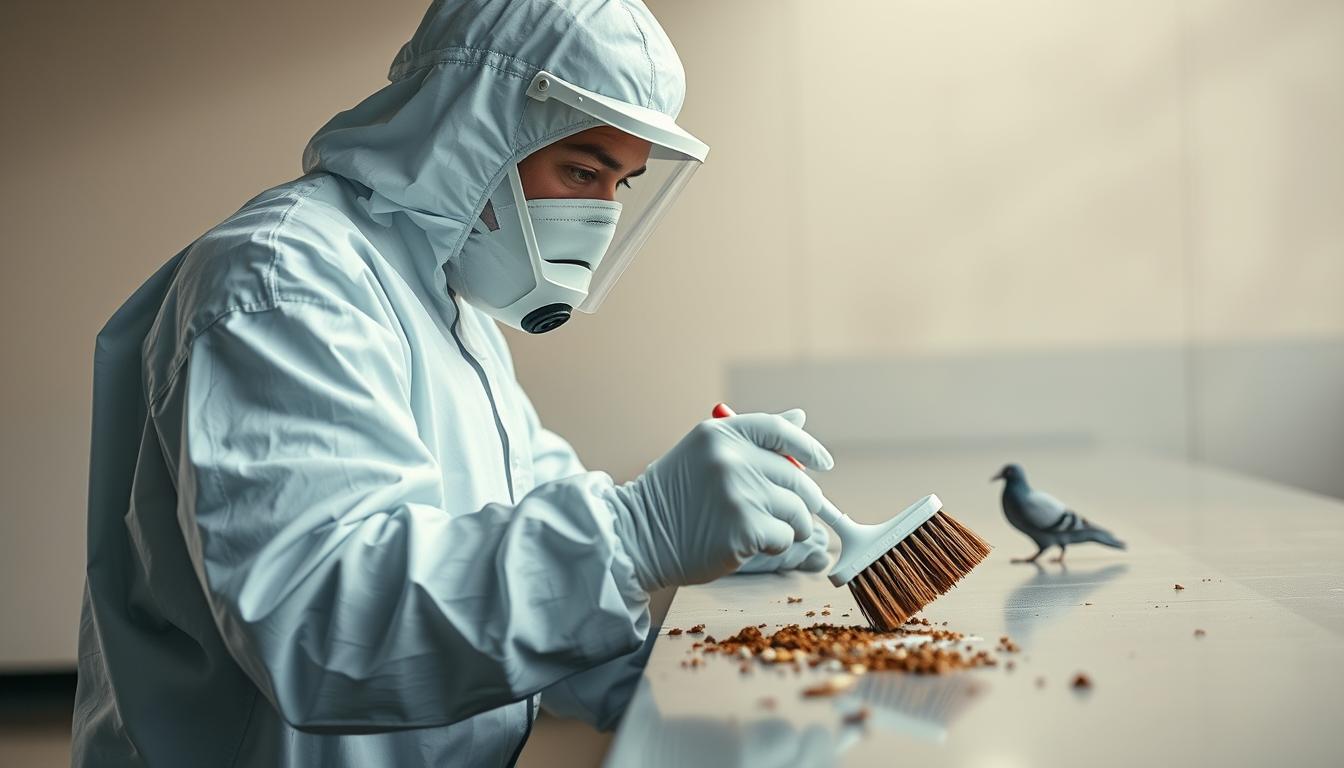 Taubenkot Reinigen Hygiene Schutzmaßnahmen