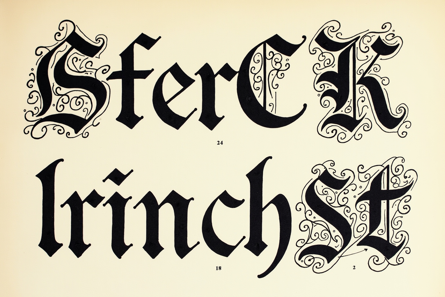 altdeutsche schrift alphabet-Titel