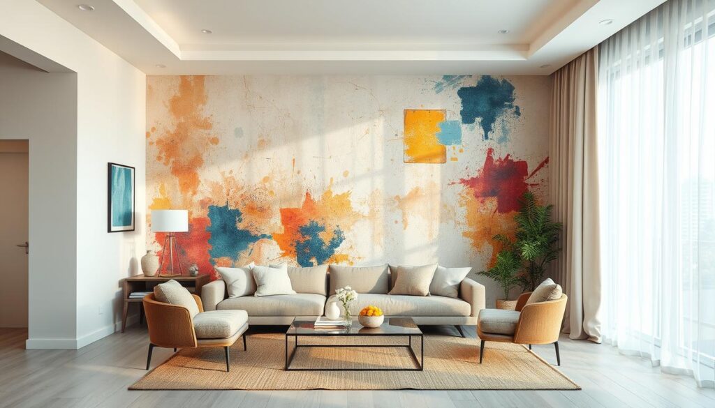 Raumatmosphäre durch kreative Wandgestaltung