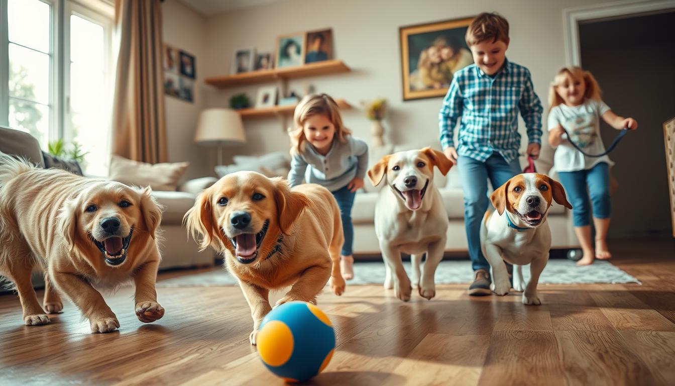 aktive Familienhunde im Familienalltag