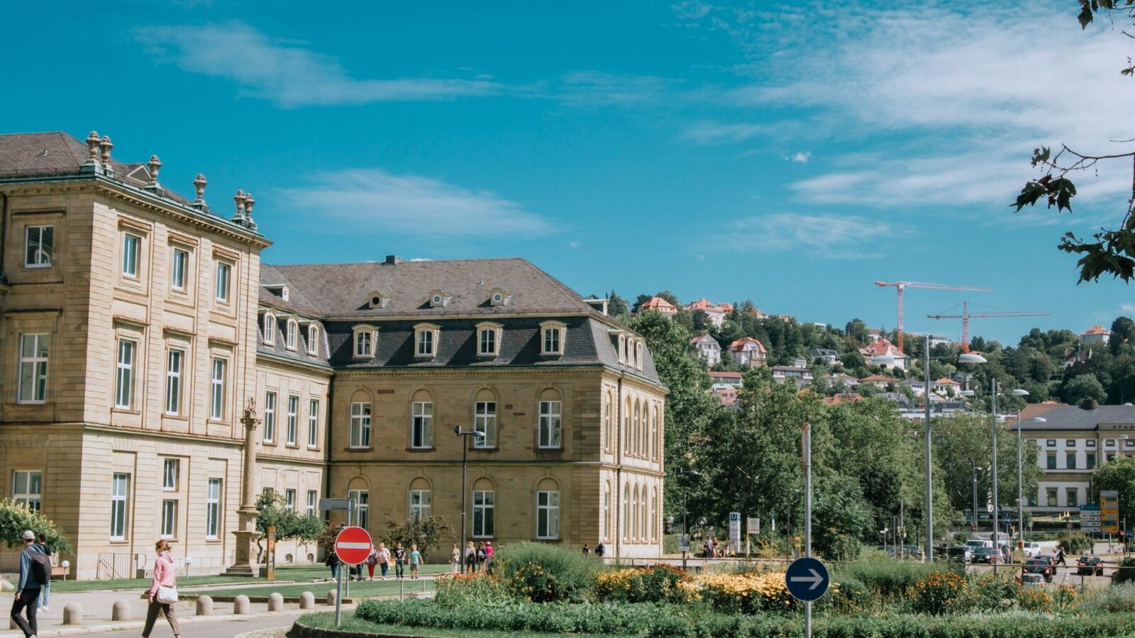 Historische Gebäude an einem Platz in Stuttgart